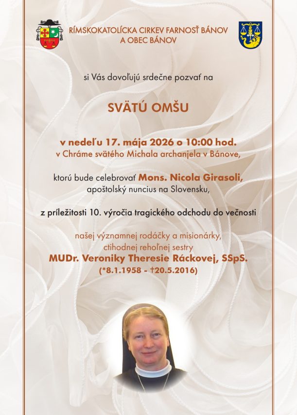 Svätá omša z príležitosti 10. výročia tragického odchodu do večnosti